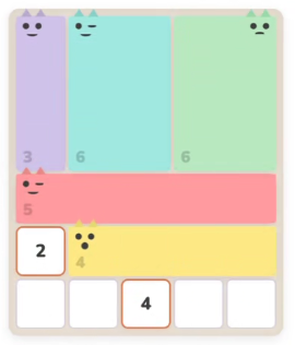 GridPaw Easy puzzle — 5×5 Shikaku grid